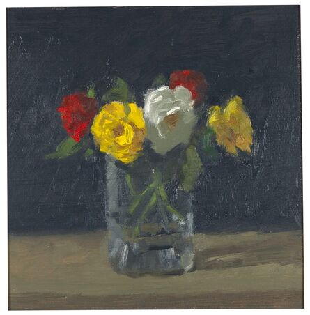 Robert Kulicke, ‘Full Roses in a Glass Vase with a Dark Background’, 1981