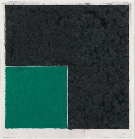 Ellsworth Kelly, ‘Colored Paper Image XVIII (Green Square with Dark Gray)’, 1976