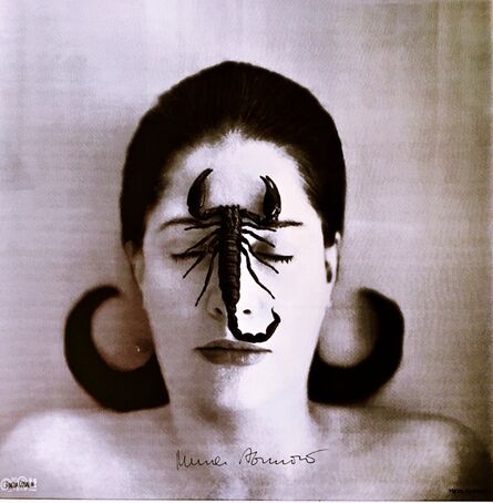 Marina Abramović, ‘Homage to Frida Kahlo  - Portrait with Scorpion (Hand Signed by Marina Abramović)’, 2014