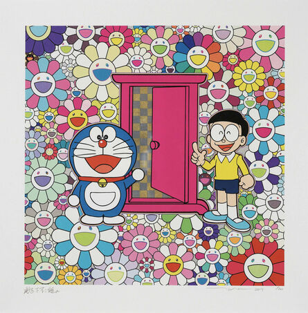 Takashi Murakami, ‘Anywhere Door (Dokodemo Door) in the Field of Flowers’, 2019