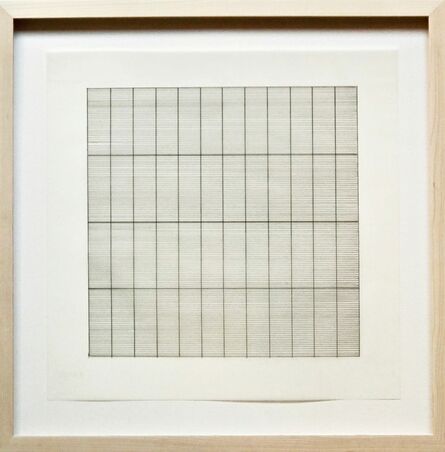 Agnes Martin, ‘Untitled Lithograph on Vellum, from Stedelijk Museum (Framed)’, 1991