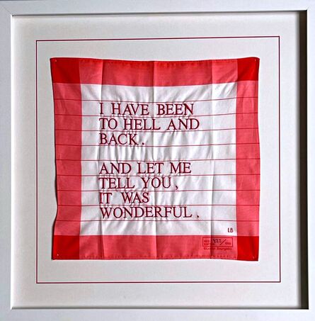 Louise Bourgeois, ‘I Have Been to Hell and Back Handkerchief (Red)’, 2009