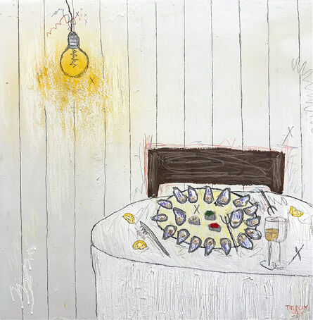 Teddy Benfield, ‘Untitled (Oyster Dinner / Lightbulb)’, 2024