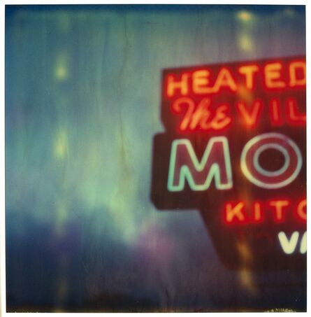 Stefanie Schneider, ‘The Village Motel Blue - analog, mounted, Polaroid, Contemporary, Icons, Color, Neon’, 2005