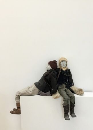 Phantom Limb Company: Jessica Grindstaff and Erik Sanko with Sculpture by Susan Clinard, installation view