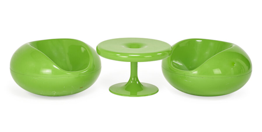 Eero Arnio For Adelta Child's Table And Chairs