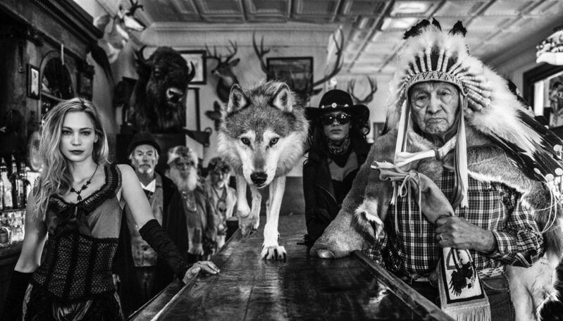 David Yarrow, ‘Crazy Horse’, 2018, Photography, Museum Glass, Passe-Partout & Black wooden frame, Leonhard's Gallery