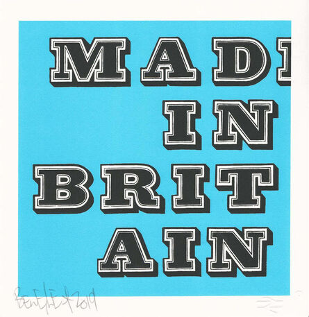 Ben Eine, ‘MAD IN BRITAIN, BLUE’, 2019