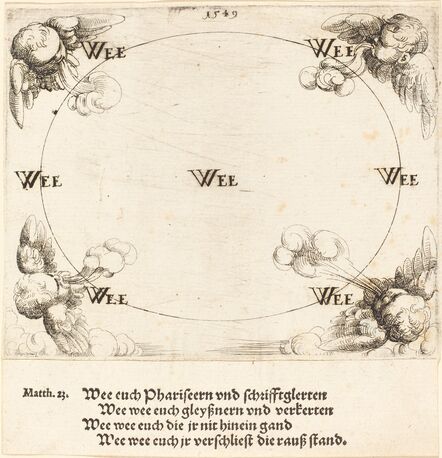 Augustin Hirschvogel, ‘Woe is Pronounced on Covetousness’, 1549