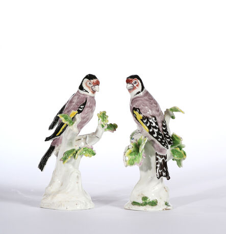 Chelsea Porcelain Factory, ‘A  Pair of Chelsea Goldfinches, Raised Anchor Period’, ca. 1750-51