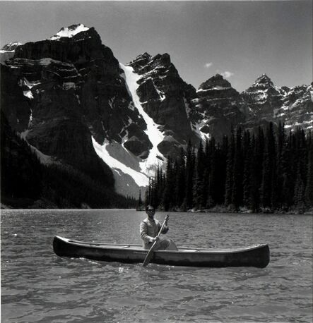 Tseng Kwong Chi, ‘Lake Moraine, Canada (Canoe Mountain, Alberta)’, 1986
