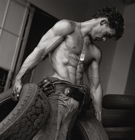 Herb Ritts, ‘Fred with Tires II, Hollywood’, 1984