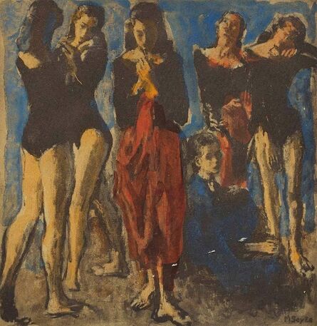 Moses Soyer, ‘Artists Hand Signed and Inscribed "Ballet Dancers"  Holiday Greeting Card’, Mid-20th Century