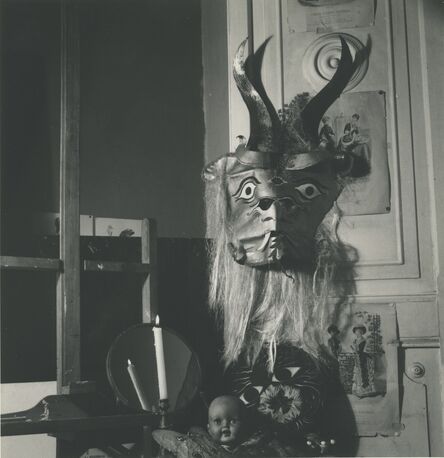 Kati Horna, ‘Mujer y mascara, Ciudad de Mexico’, 1963