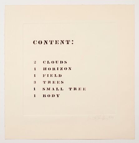Luis Camnitzer, ‘Content’, 1970
