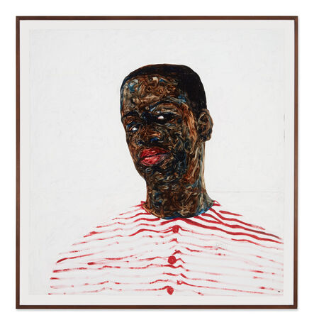 Amoako Boafo, ‘Red Stripes’, 2019