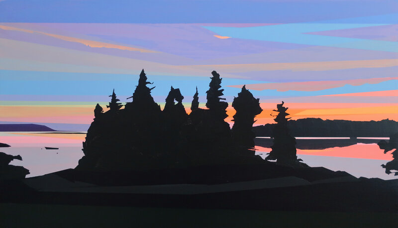 Greta Van Campen, ‘Sunset off Old Harbor Road’, 2021, Painting, Acrylic on panel, Octavia Art Gallery