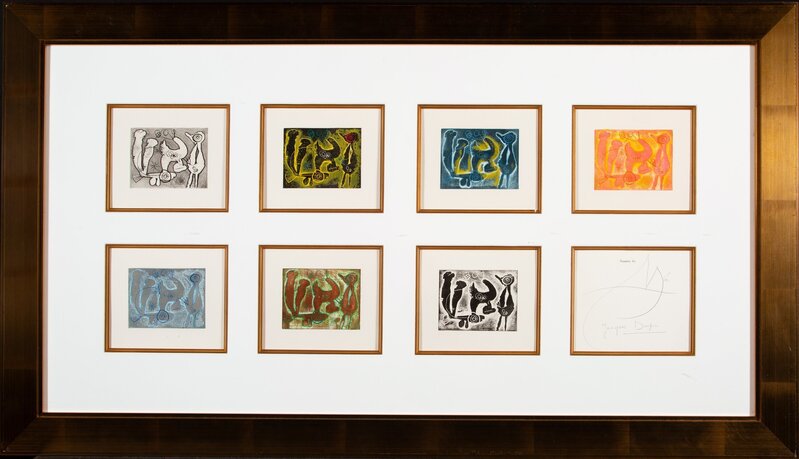 Joan Miró, ‘Jacque Dupin, Saccades’, 1962, Print, Etchings with aquatint in colors on Rives BFK paper, Heritage Auctions