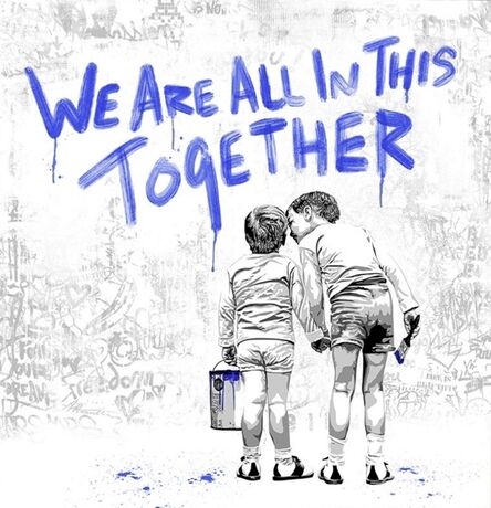 Mr. Brainwash, ‘We are all in this together- Blue’, 2020