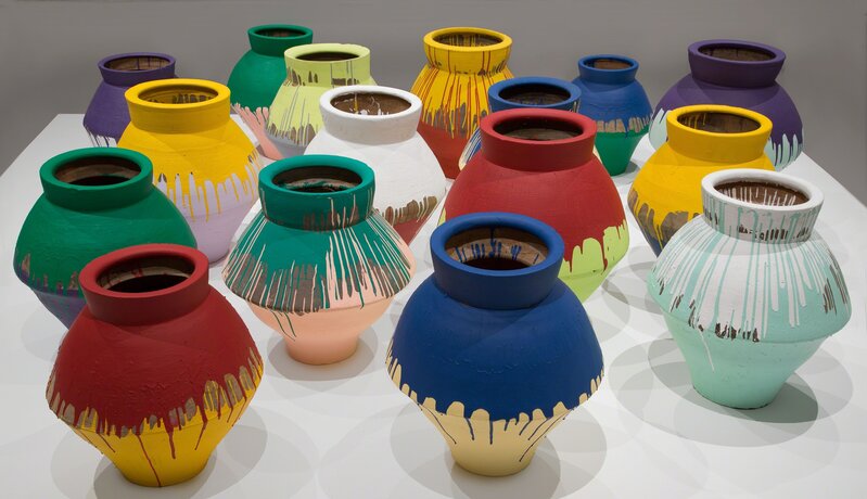 Ai Weiwei, ‘Colored Vases (detail)’, 2007-2010, Installation, Han Dynasty vases and industrial paint, dimensions variable, Brooklyn Museum