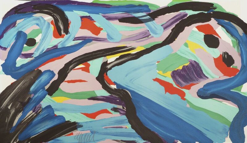 Karel Appel, ‘Floating in a Landscape’, 1980, Print, Lithograph in colours on Arches wove, Roseberys