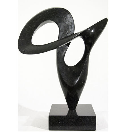 Jeremy Guy, ‘Pirouette 18/50 - smooth, black, granite, indoor/outdoor, abstract sculpture’, 2020
