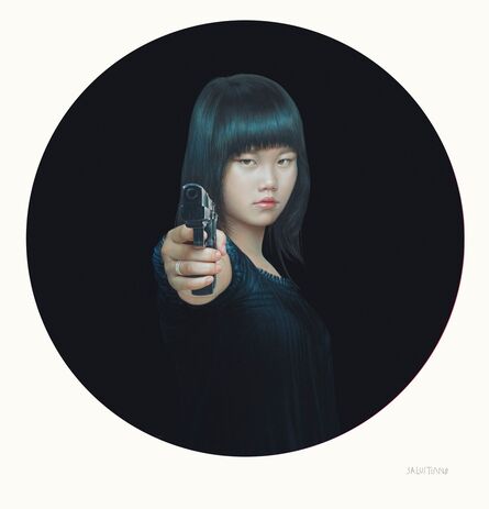 Salustiano, ‘Marina con pistola negro ’, 2021
