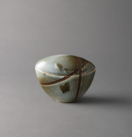 Fance Franck, ‘Oval box, stone gray glaze with brown veins decoration’, N/A
