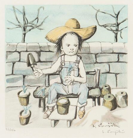 Léonard Tsugouharu Foujita 藤田 嗣治, ‘Le jardinier 園丁’, 1963