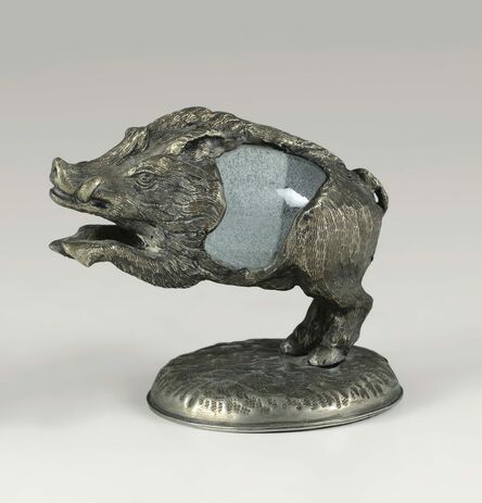 Gabriella Crespi, ‘A boar figurine with a bronze and glass structure’, 1970 ca.