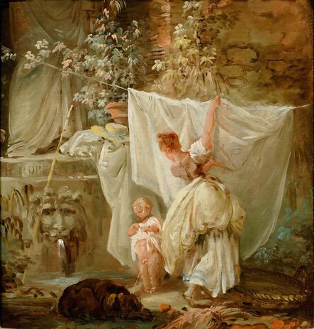 Hubert Robert, ‘Laundress and Child’, 1761