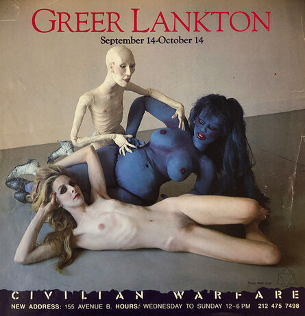 Greer Lankton, ‘Civilian Warfare Exhibition Poster’, 1980-1989