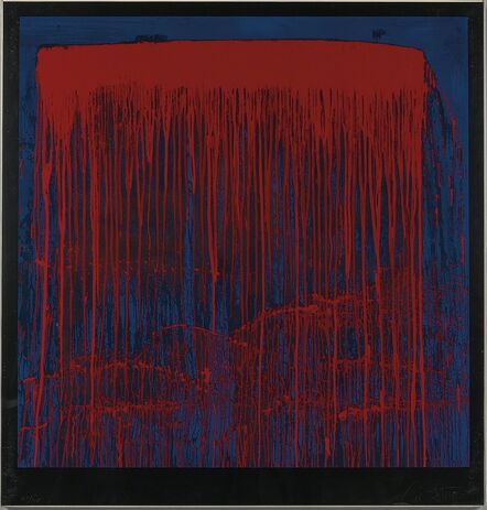 Pat Steir, ‘Red and Blue Berlin Waterfall’, 1993