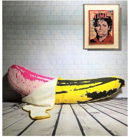Andy Warhol, ‘"Velvet Underground Banana Cushion", 2011, GIANT Edition MEDICOM, Fabric, 36" INCHES. LONG, RARE’, 2011