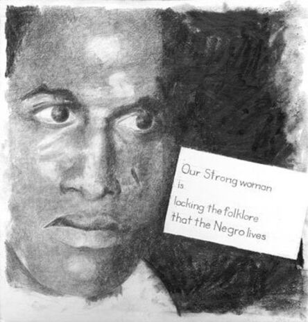 Charles Gaines, ‘Franz Fanon wih his words randomly selected to form a sentence’, 2010