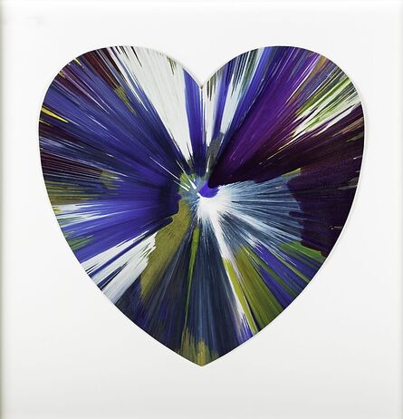Damien Hirst, ‘Heart Spin Painting blue’, 2009