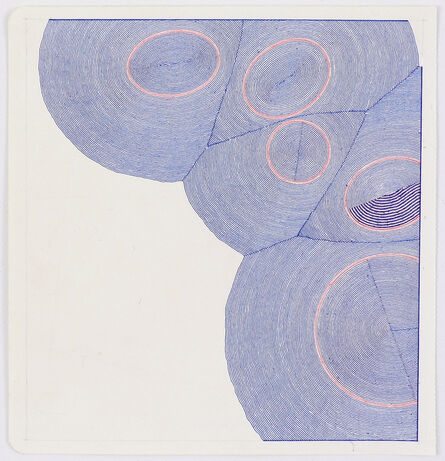 Jessica Deane Rosner, ‘Ruled Unruled: 2 Red Circles and 3 Ovals’, 2020