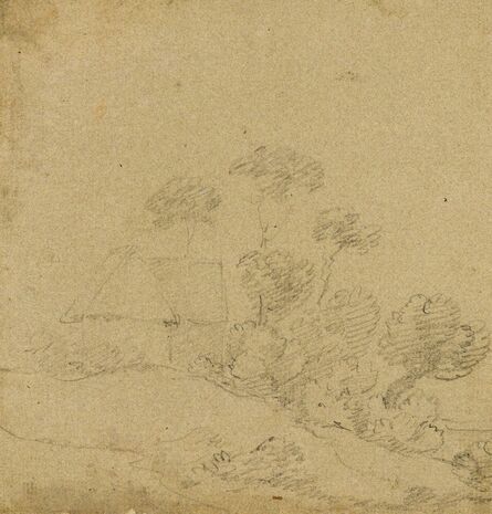 Thomas Gainsborough, ‘Study of a Cottage and Trees [recto]’