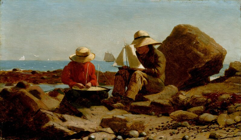 Winslow Homer, ‘The Boat Builders’, 1873, Painting, Oil on panel, Indianapolis Museum of Art at Newfields