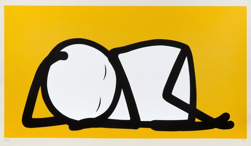 Stik, ‘Sleeping Baby (yellow)’, 2015, Print, Screenprint on paper, Julien's Auctions