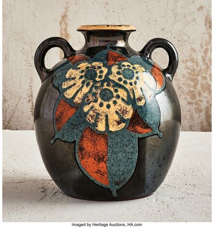 Paul Jacquet, ‘Handled Floral Vase’, circa 1920