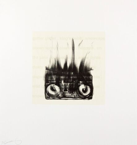 Gary Simmons, ‘Flaming Boom Box’, 2005