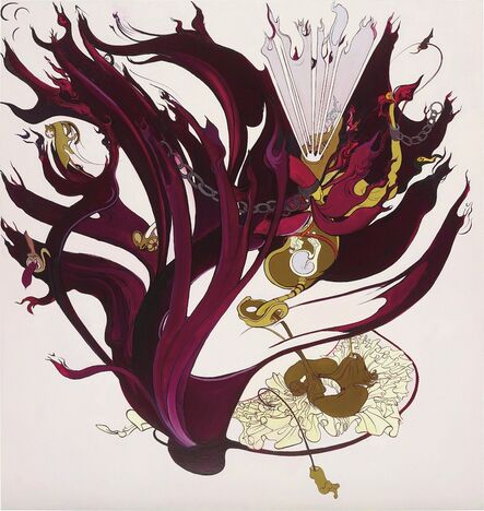 Inka Essenhigh, ‘Figure Burning in Hell’, 2002