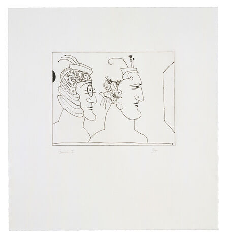 Saul Steinberg, ‘Two Women’, 1993