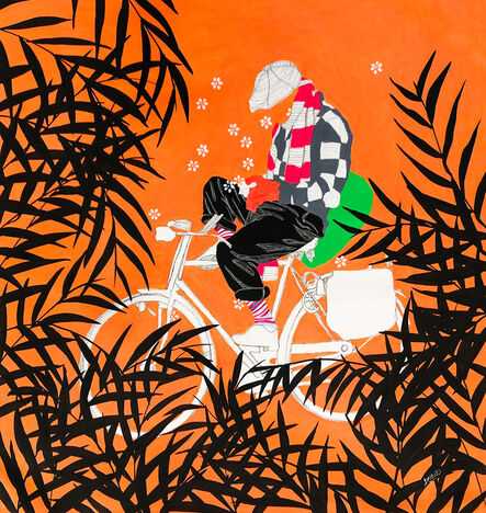 Moustapha Baïdi Oumarou, ‘Humeur orange en bicyclette’, 2021