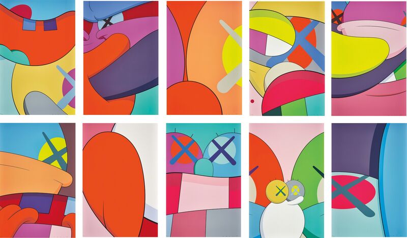 KAWS, ‘No Reply’, 2015, Print, The complete set of 10 screenprints in colours, on wove paper, the full sheets, with the original blue fabric-covered portfolio with embossed title., Phillips