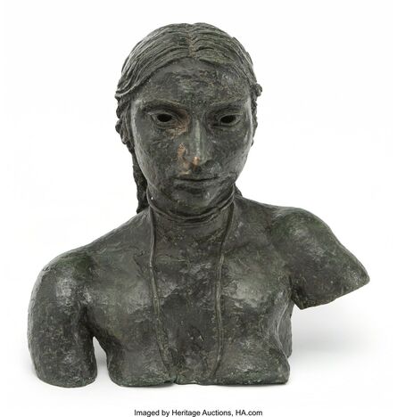 Jacob Epstein, ‘Third Portrait of Sunita (Bust with necklace)’, 1926