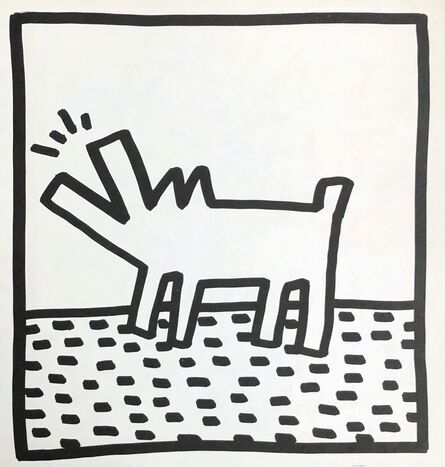 Keith Haring, ‘Keith Haring (untitled) Barking Dog lithograph 1982’, 1982