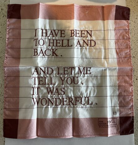 Louise Bourgeois, ‘I have been to hell and back’, 1996