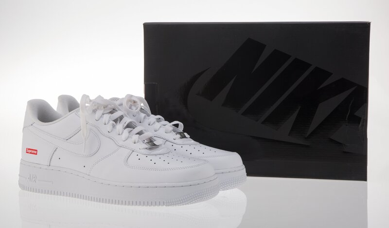 Nike X Supreme, ‘Supreme Air Force 1 Low’, 2020, Fashion Design and Wearable Art, Hand-painted pair of sneakers, Heritage Auctions